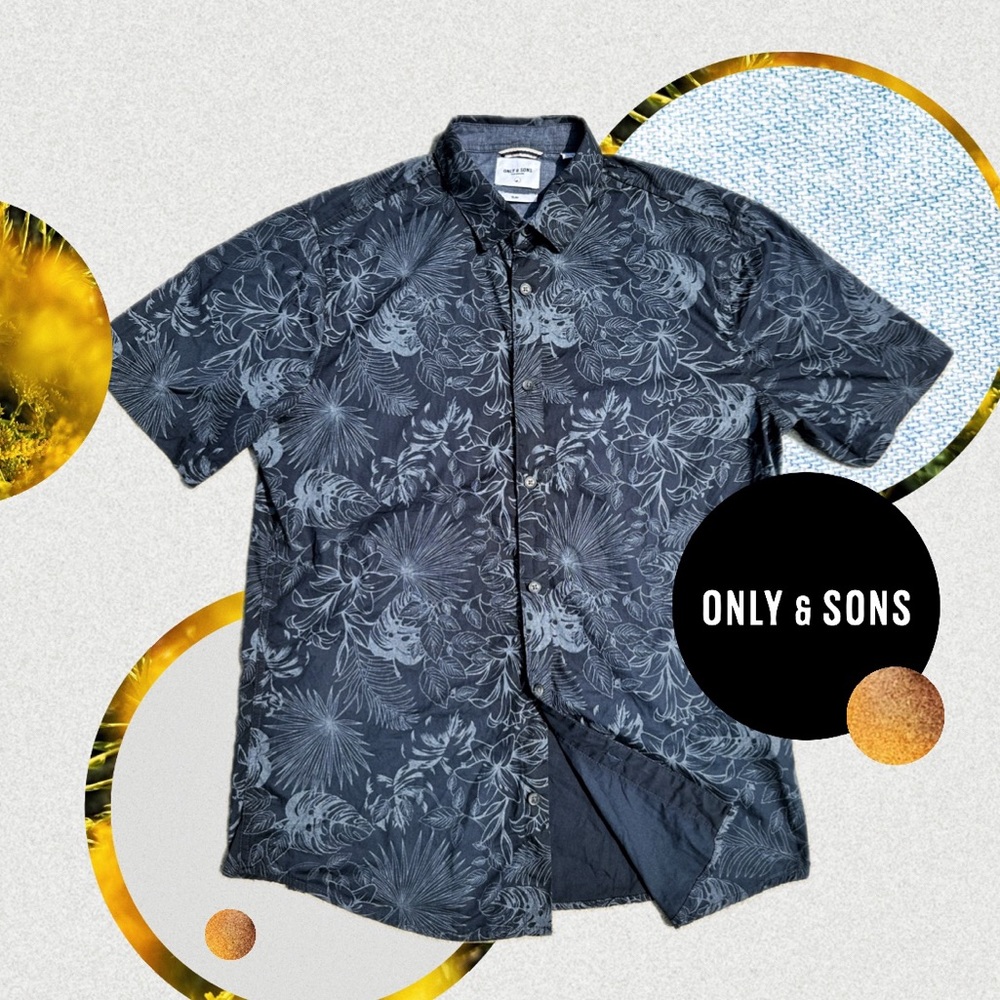 Only & Sons Tropical Island Print Shirt - Le 31, Large / Floral / Summer